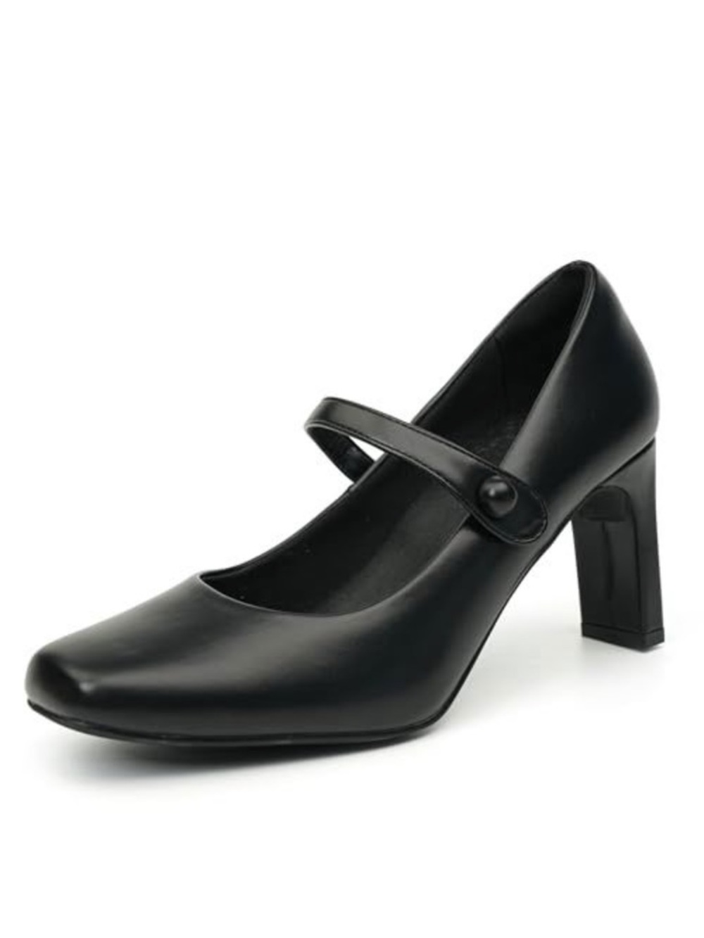 Benassal women’s black Mary Jane chunky heel pumps size 7.5